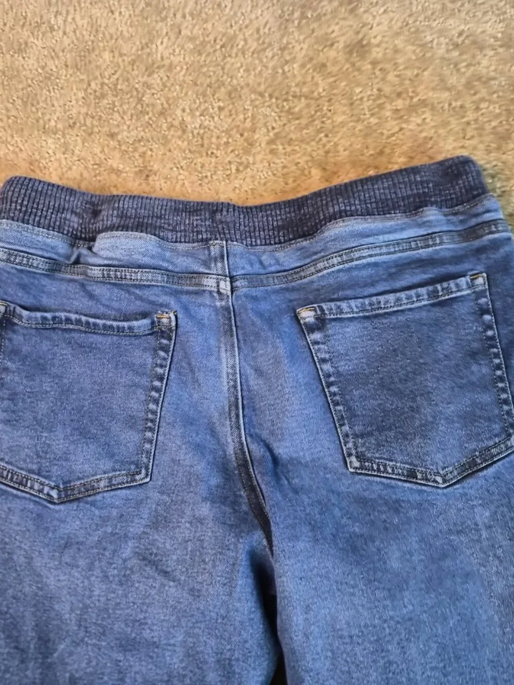 Lands End Boys XL 14H / 16H Blue Jeans Lined Pant Winter Cold Weather Fall G026